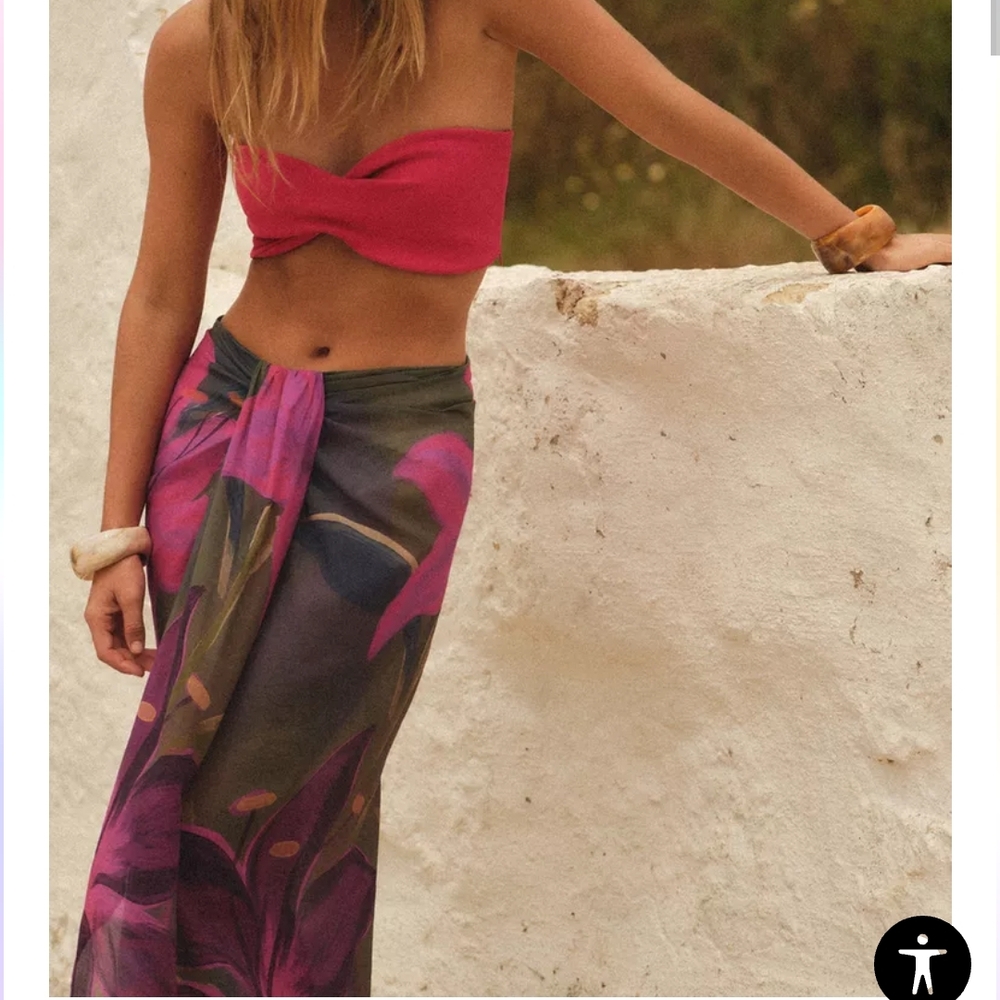 Zara Interlock Bandeau Top